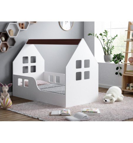 Vaikiška lova Happy House L01 Window 01, 140x70cm Brown