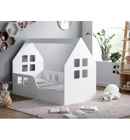 Vaikiška lova Happy House L01 Window 01, 140x70cm White