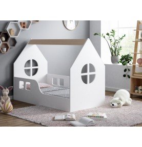 Vaikiška lova Happy House L01 Window 03, 140x70cm Wood