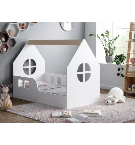 Vaikiška lova Happy House L01 Window 03, 140x70cm Wood