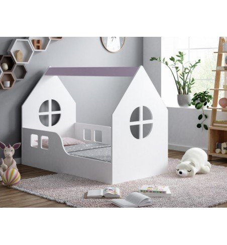Vaikiška lova Happy House L01 Window 03, 140x70cm Violet