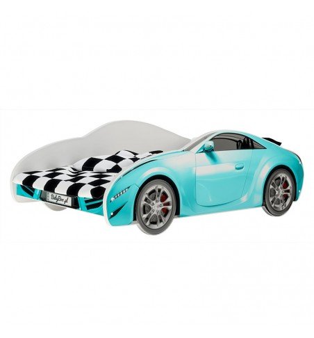 Vaikiška lova mašina S-Car Blue, 160x80cm