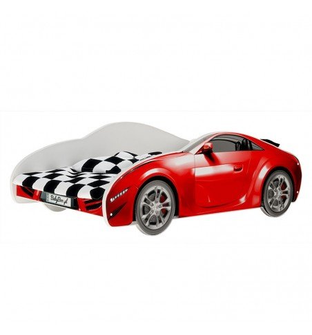 Vaikiška lova mašina S-Car Red, 160x80cm
