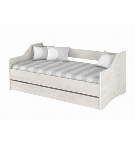 Vaikiška lova su stalčiumi Lulu II Surf, balta, 160 x 80 cm