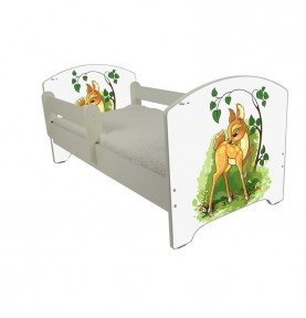Vaikiška lova su stalčiumi Oskar X Bambi, 160x80cm