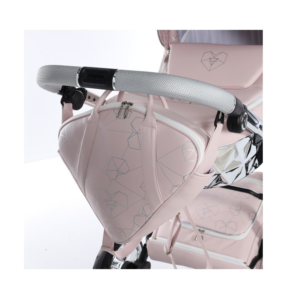 Universalus vežimėlis Junama Heart 3in1, Pink/Silver