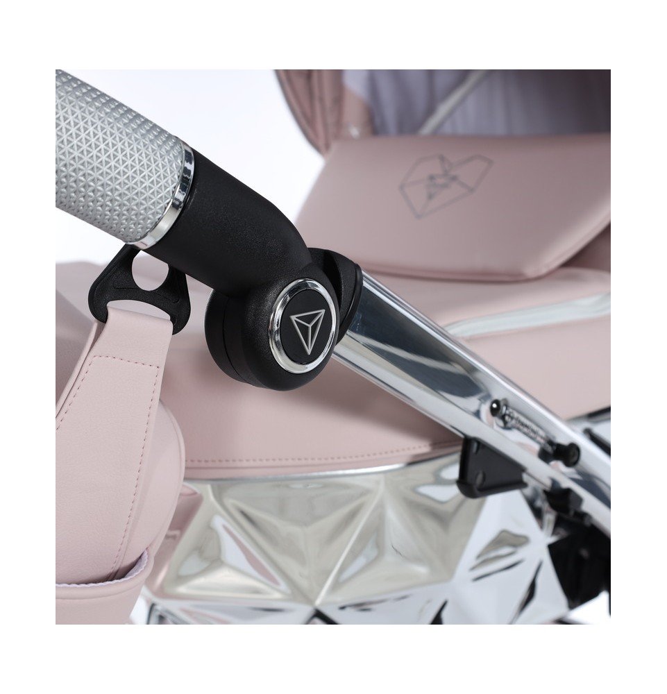 Universalus vežimėlis Junama Heart 3in1, Pink/Silver