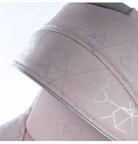 Universalus vežimėlis Junama Heart 3in1, Pink/Silver