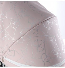 Universalus vežimėlis Junama Heart 3in1, Pink/Silver