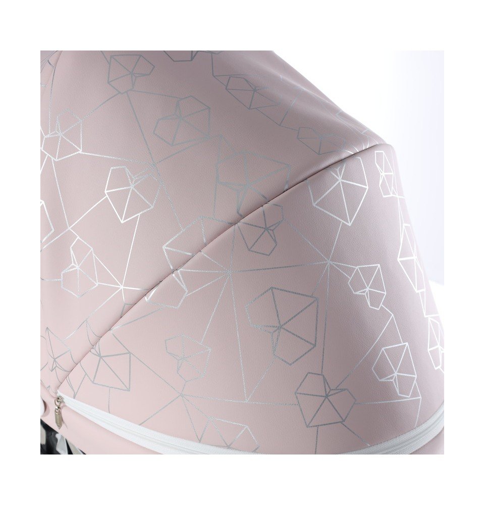 Universalus vežimėlis Junama Heart 3in1, Pink/Silver
