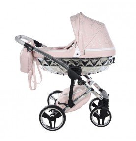 Universalus vežimėlis Junama Heart 3in1, Pink/Silver