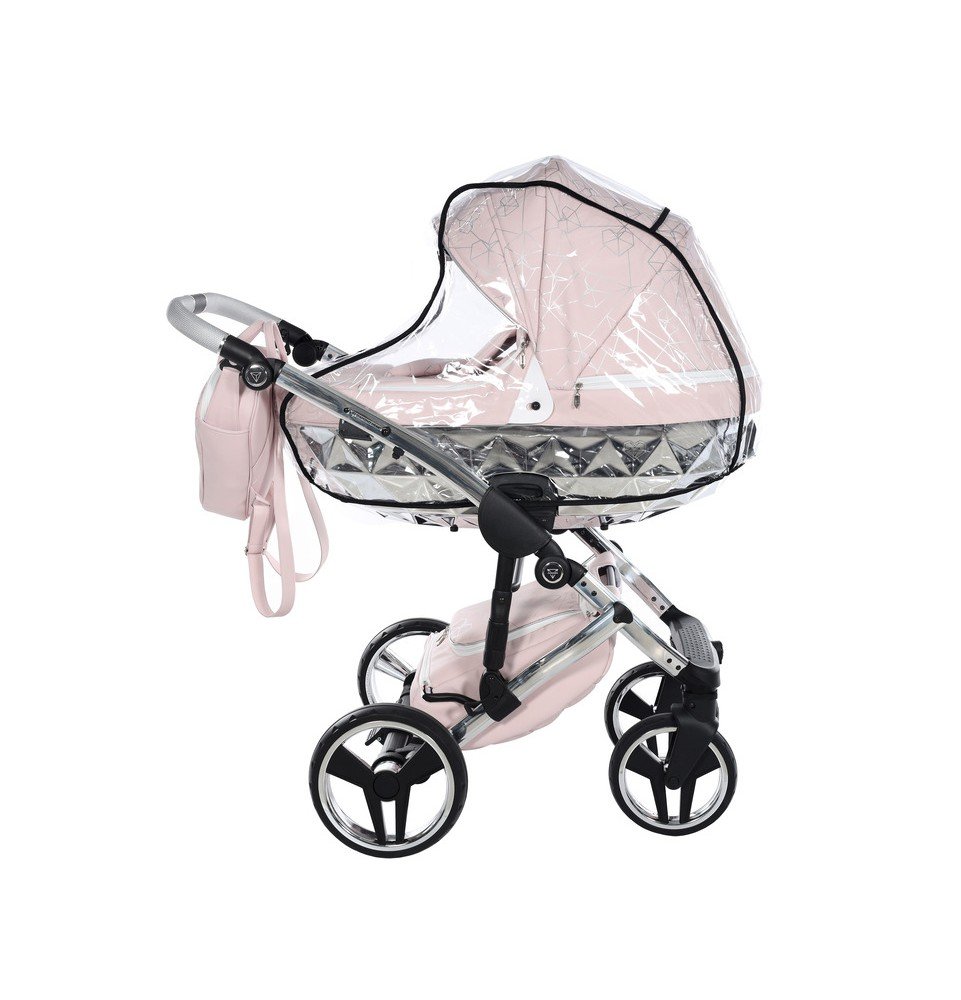 Universalus vežimėlis Junama Heart 3in1, Pink/Silver