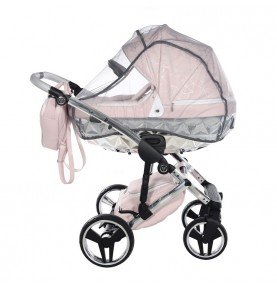 Universalus vežimėlis Junama Heart 3in1, Pink/Silver