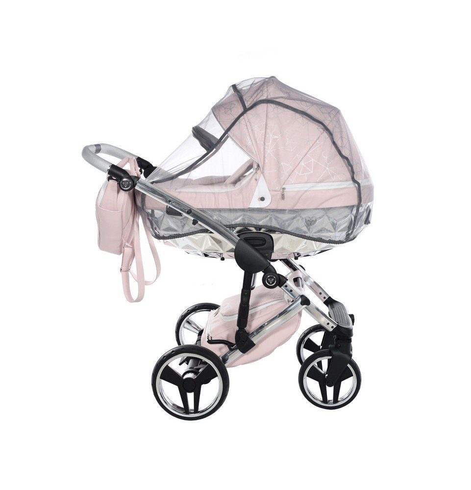Universalus vežimėlis Junama Heart 3in1, Pink/Silver