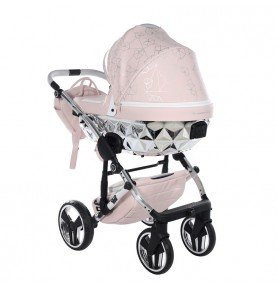 Universalus vežimėlis Junama Heart 3in1, Pink/Silver