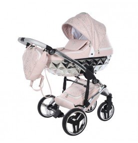 Universalus vežimėlis Junama Heart 3in1, Pink/Silver
