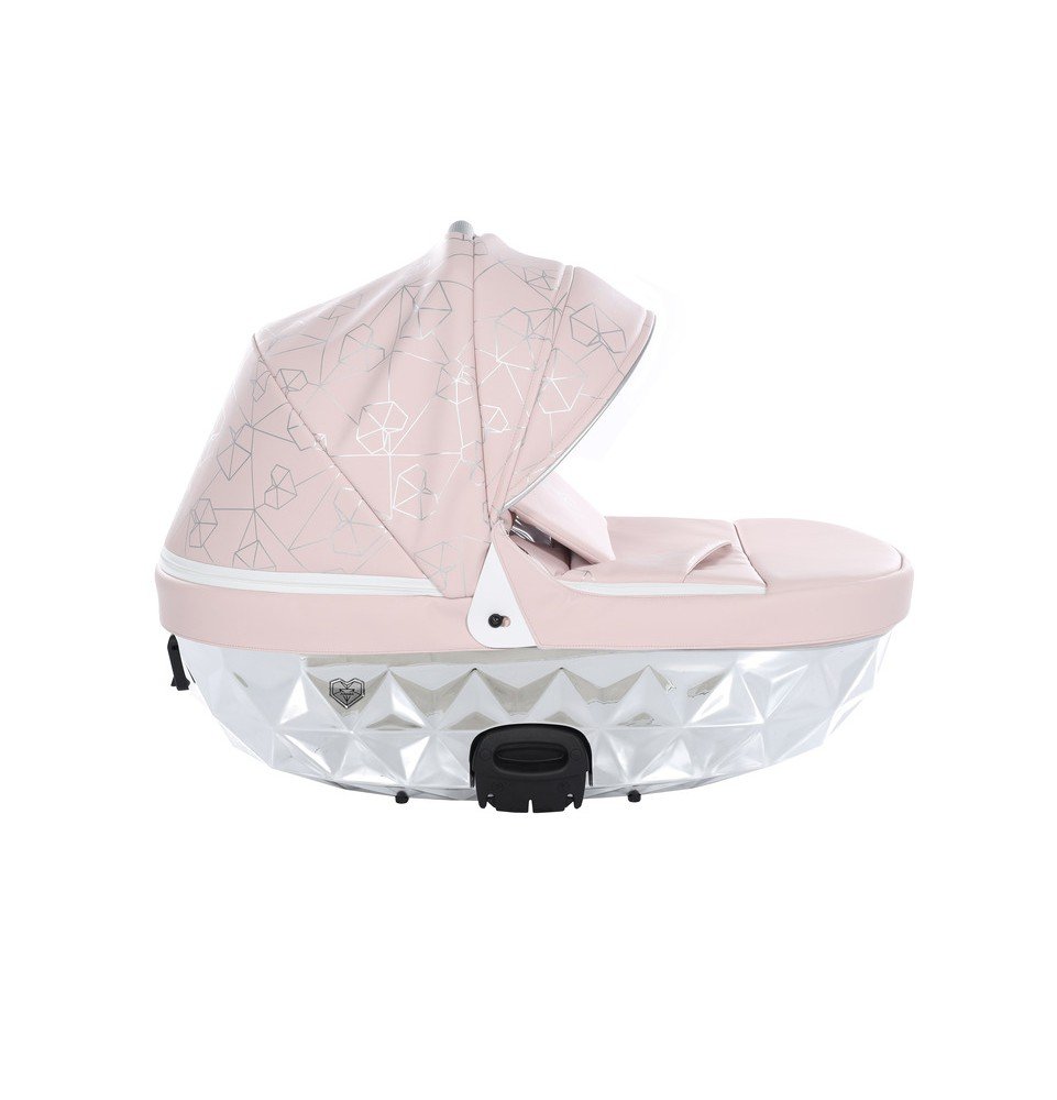 Universalus vežimėlis Junama Heart 3in1, Pink/Silver