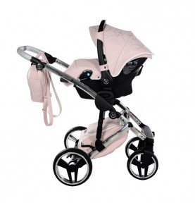 Universalus vežimėlis Junama Heart 3in1, Pink/Silver