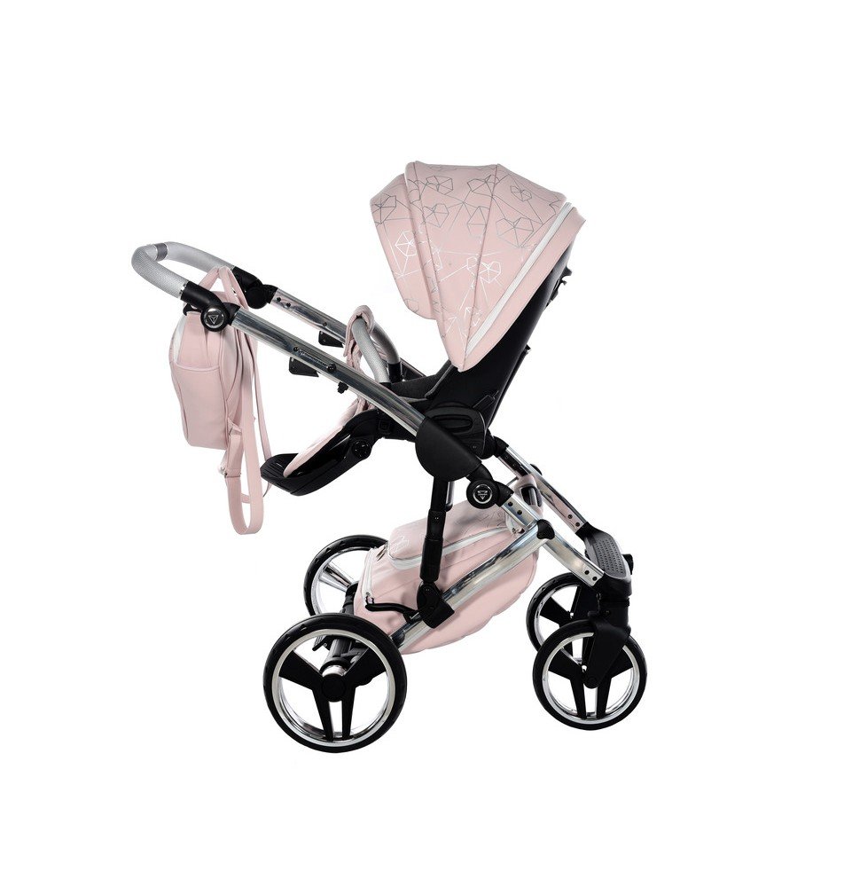Universalus vežimėlis Junama Heart 3in1, Pink/Silver