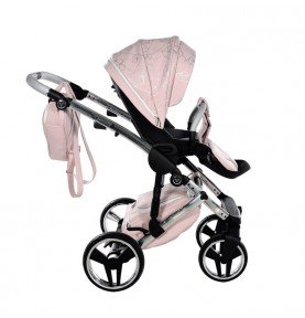 Universalus vežimėlis Junama Heart 3in1, Pink/Silver