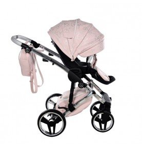 Universalus vežimėlis Junama Heart 3in1, Pink/Silver
