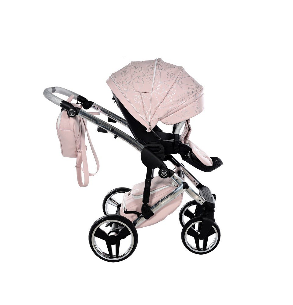 Universalus vežimėlis Junama Heart 3in1, Pink/Silver