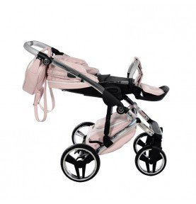 Universalus vežimėlis Junama Heart 3in1, Pink/Silver