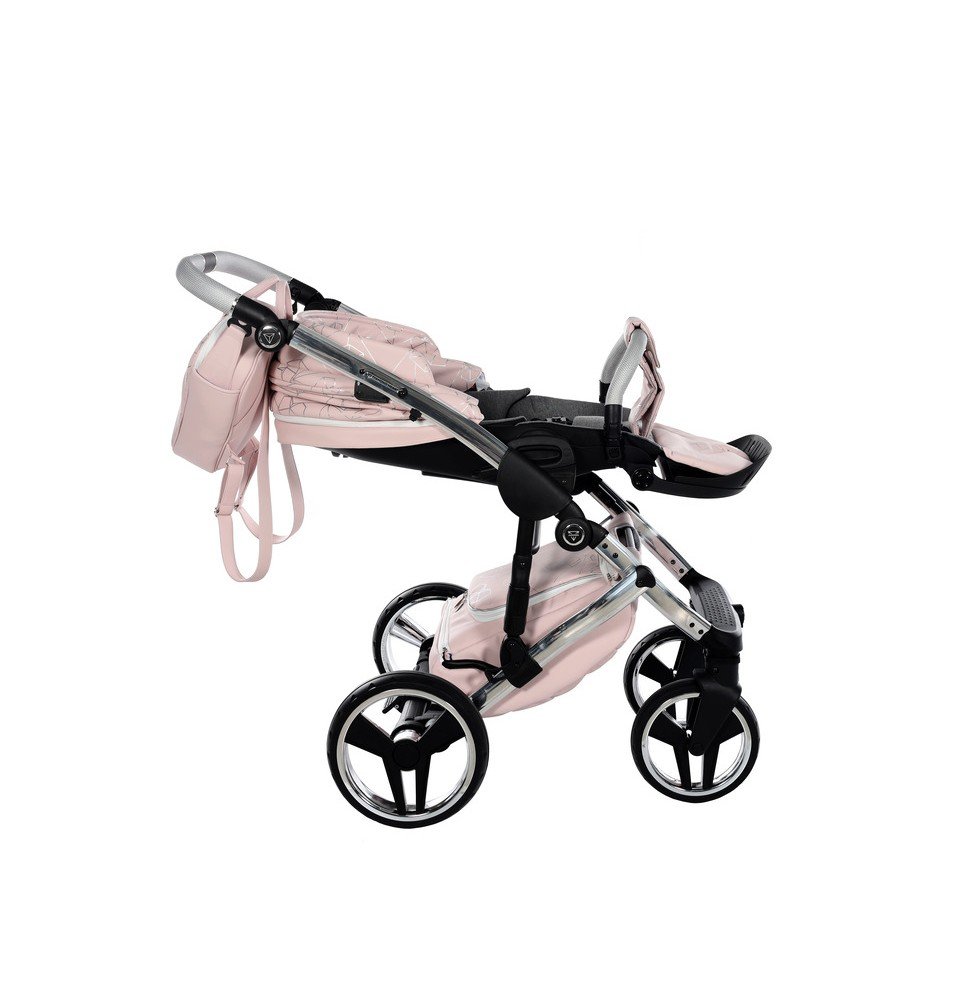 Universalus vežimėlis Junama Heart 3in1, Pink/Silver