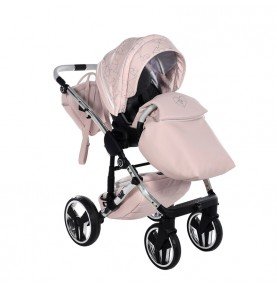 Universalus vežimėlis Junama Heart 3in1, Pink/Silver