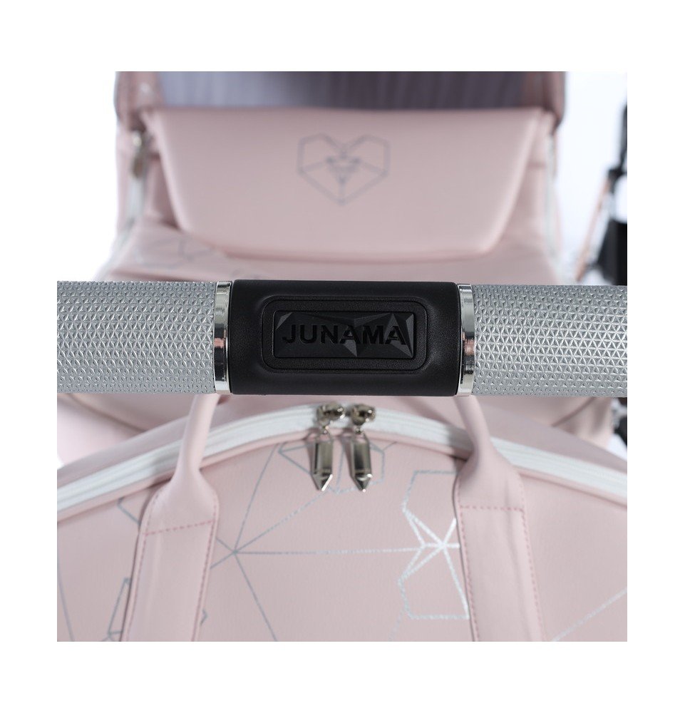Universalus vežimėlis Junama Heart 2in1, Pink/Silver