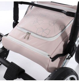 Universalus vežimėlis Junama Heart 2in1, Pink/Silver