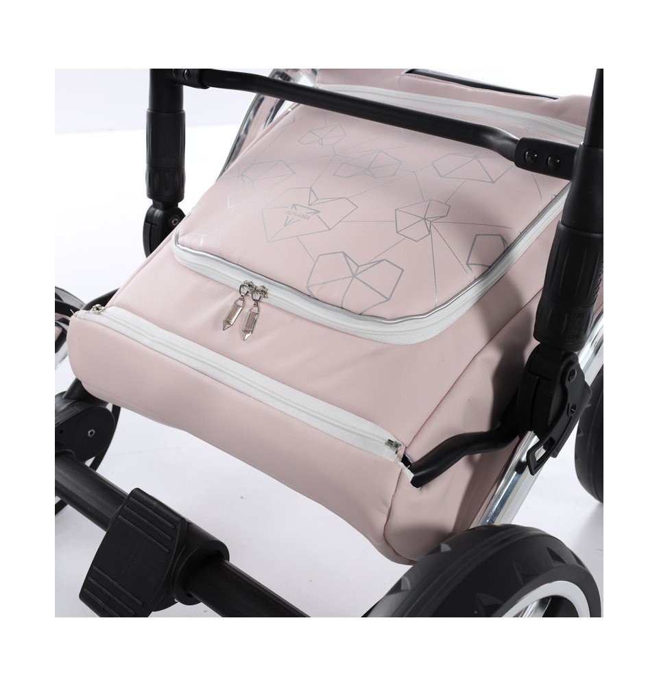 Universalus vežimėlis Junama Heart 2in1, Pink/Silver