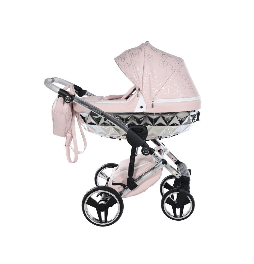 Universalus vežimėlis Junama Heart 2in1, Pink/Silver