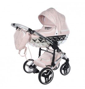 Universalus vežimėlis Junama Heart 2in1, Pink/Silver