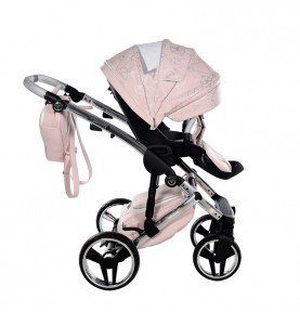 Universalus vežimėlis Junama Heart 2in1, Pink/Silver
