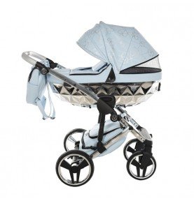 Universalus vežimėlis Junama Heart 3in1, Light blue/Silver