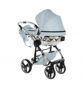 Universalus vežimėlis Junama Heart 3in1, Light blue/Silver