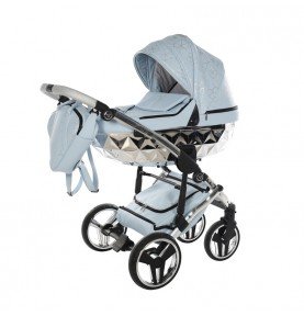 Universalus vežimėlis Junama Heart 3in1, Light blue/Silver