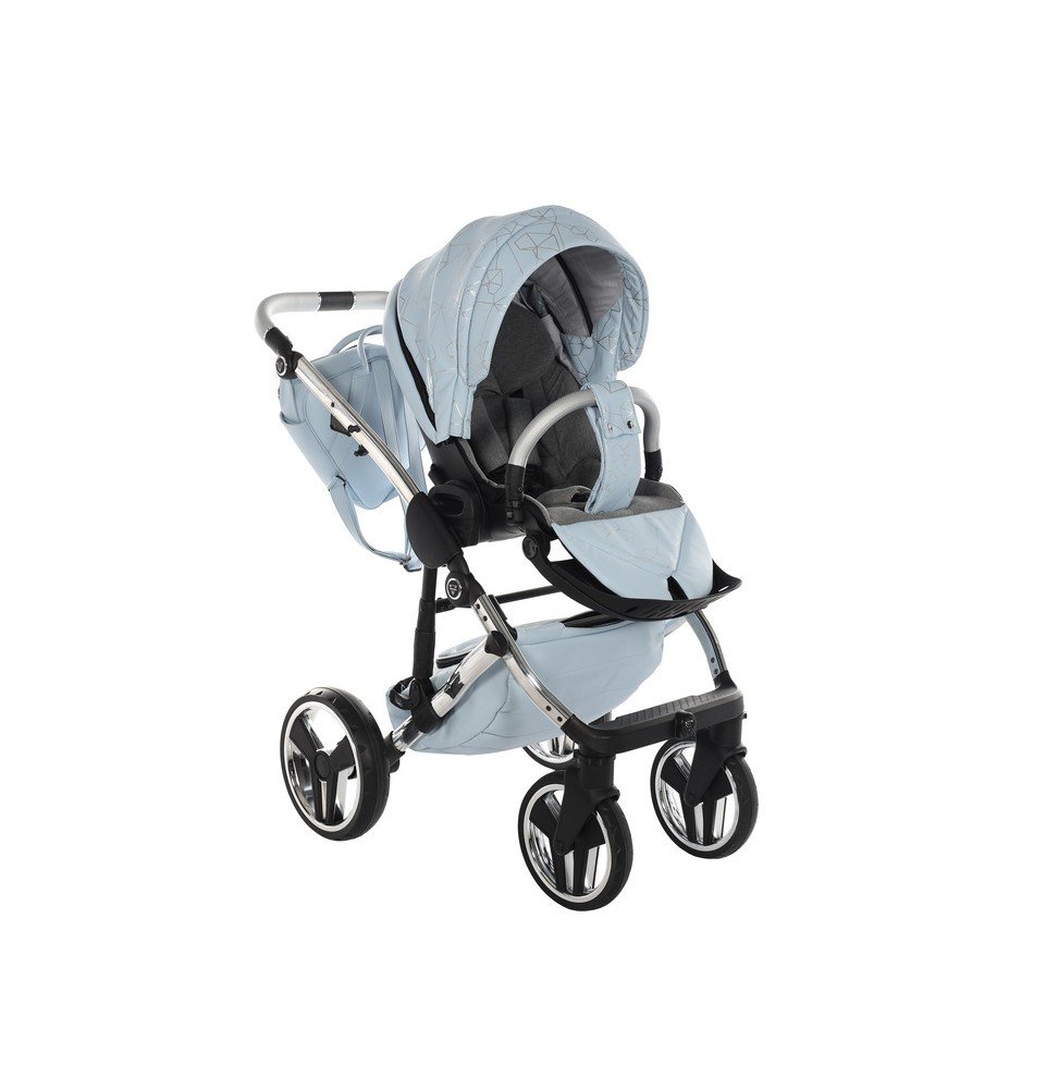 Universalus vežimėlis Junama Heart 3in1, Light blue/Silver