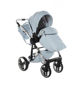 Universalus vežimėlis Junama Heart 3in1, Light blue/Silver