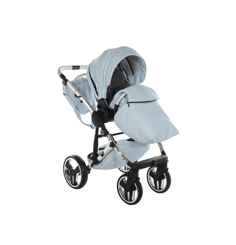 Universalus vežimėlis Junama Heart 3in1, Light blue/Silver