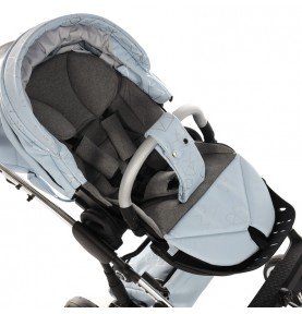 Universalus vežimėlis Junama Heart 3in1, Light blue/Silver