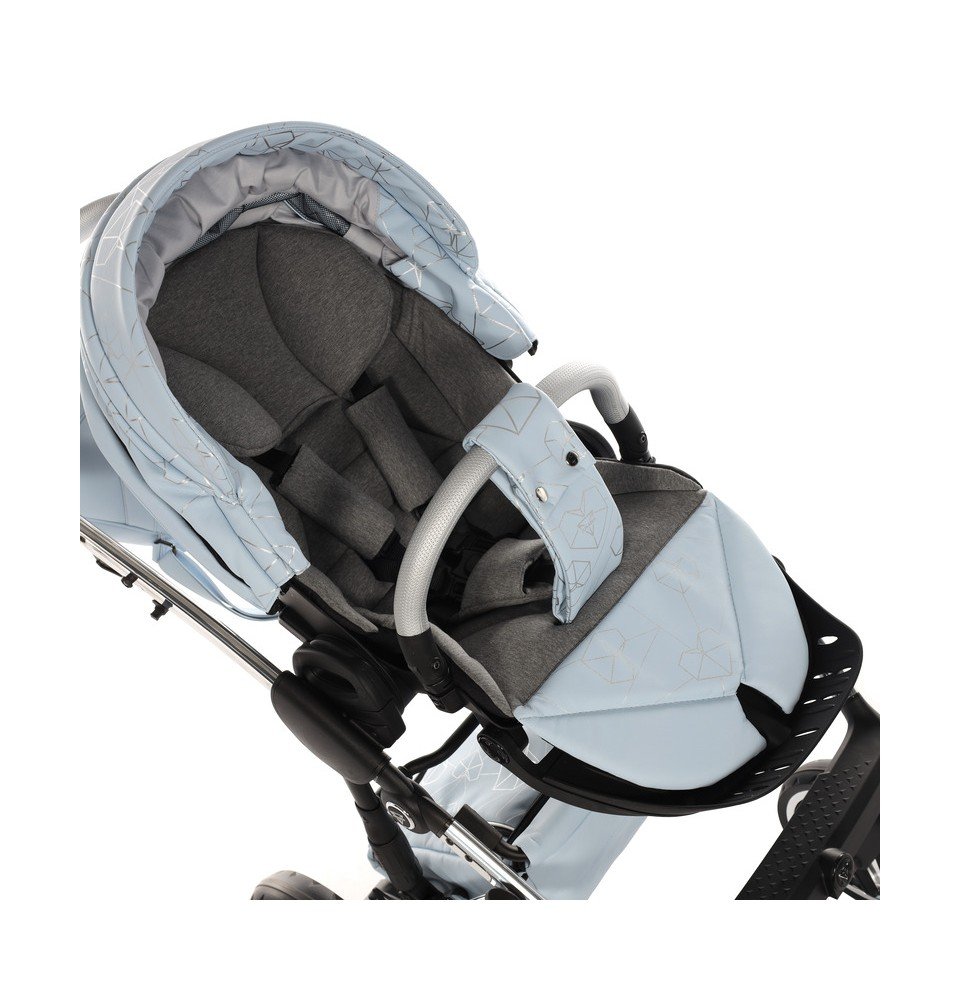 Universalus vežimėlis Junama Heart 3in1, Light blue/Silver