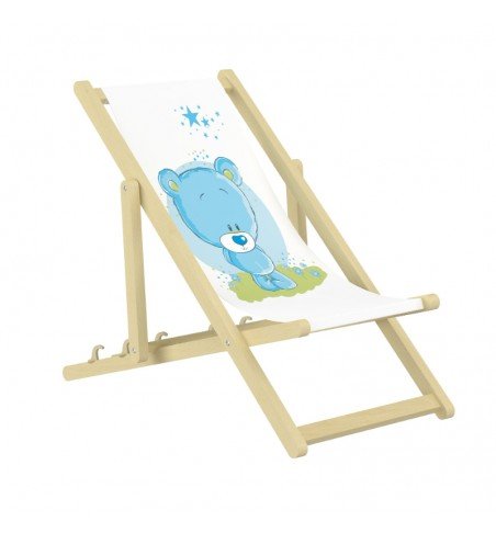 Vaikiška kėdė-gultas Blue Teddy Bear