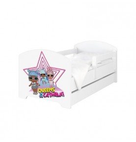 Vaikiška lova su stalčiumi Oscar LOL Surprise Star, 180x80cm