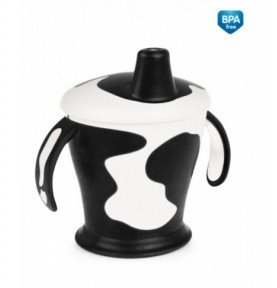 Neišsipilantis puodelis su rankenom Canpol Babies Cow, 9m+, 250ml  31/404