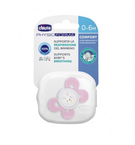 Silikoninis čiulptukas Chicco Physio Comfort, Rožinis, 0-6m+