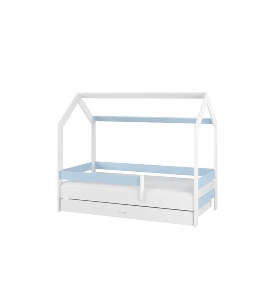 Vaikiška lova namelis su stalčiumi Blue 160×80cm