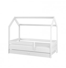 Vaikiška lova namelis su stalčiumi White 160×80cm