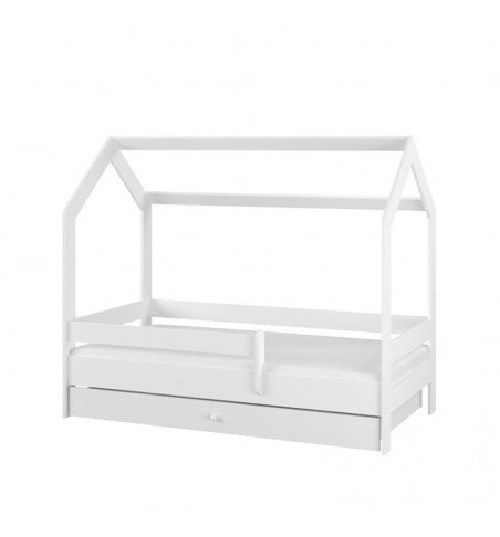 Vaikiška lova namelis su stalčiumi White 160×80cm